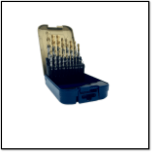 Rotec 19 pc Long jobber drill bit set in metal cassette